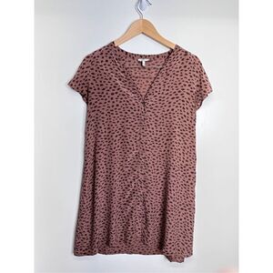 Joie Dress‎ Womens Small Animal Print 100% Silk V Neck Short Sleeve
